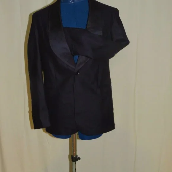 Ralph Lauren Purple Label Women Dark Blue Shawl Collar Tuxedo Jacket 0 NWT